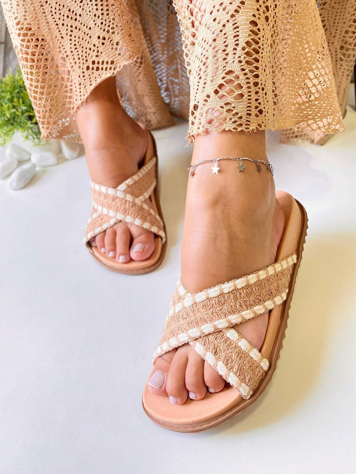 Sandália Papete Nuvens