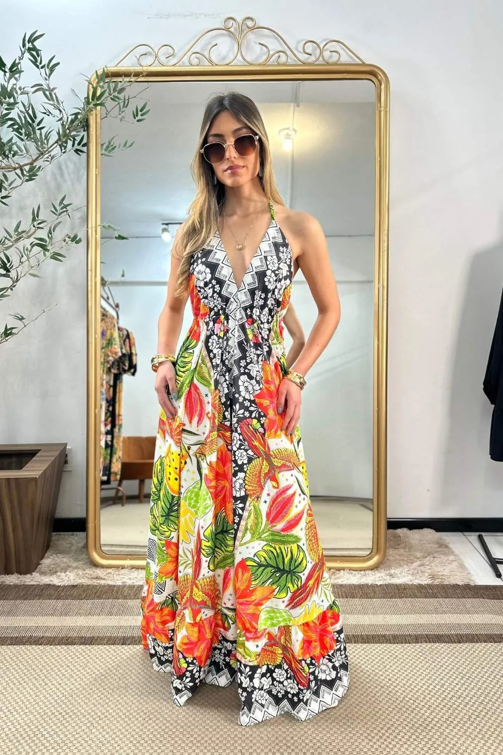 Vestido Joaquina Jardim de Cores