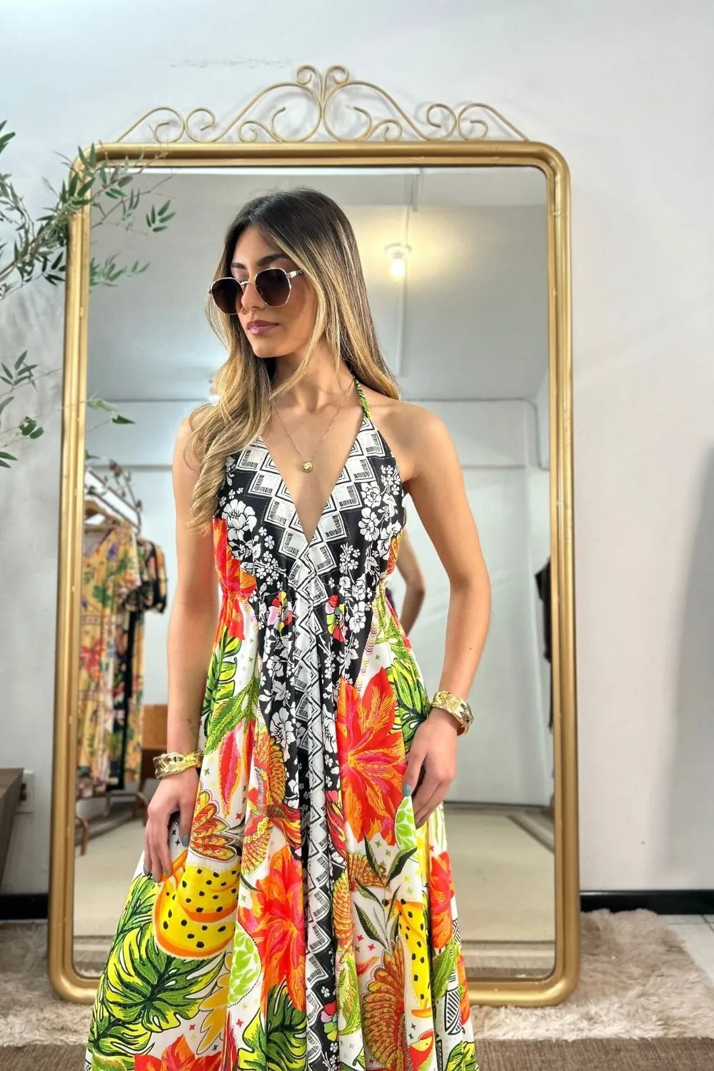 Vestido Joaquina Jardim de Cores