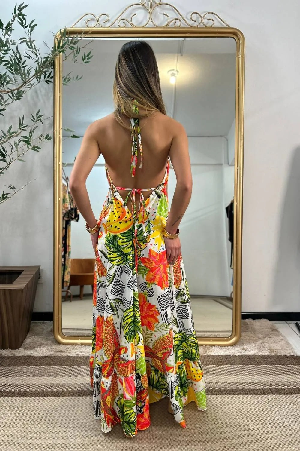 Vestido Joaquina Jardim de Cores