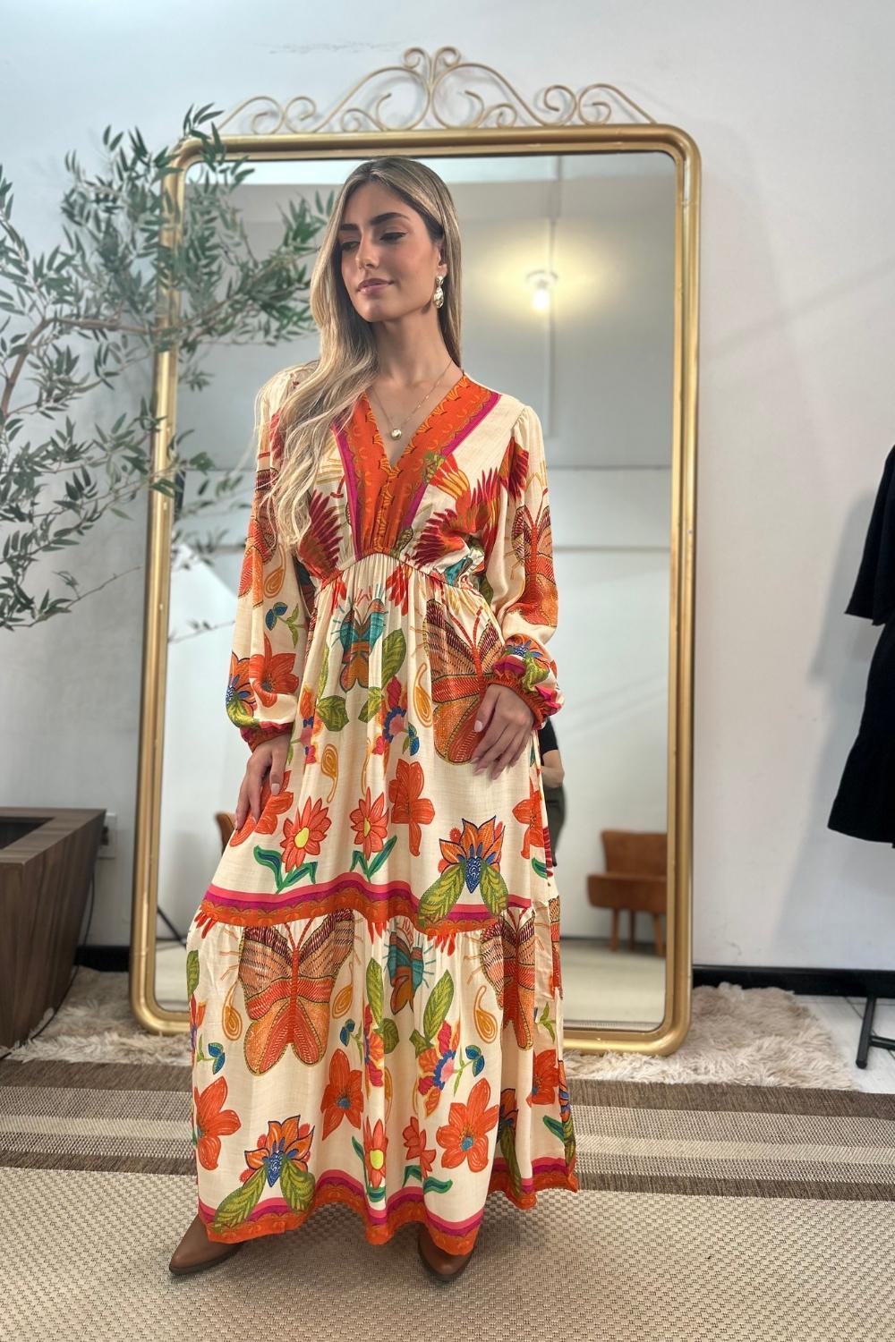 Vestido Andreia Manga Longa