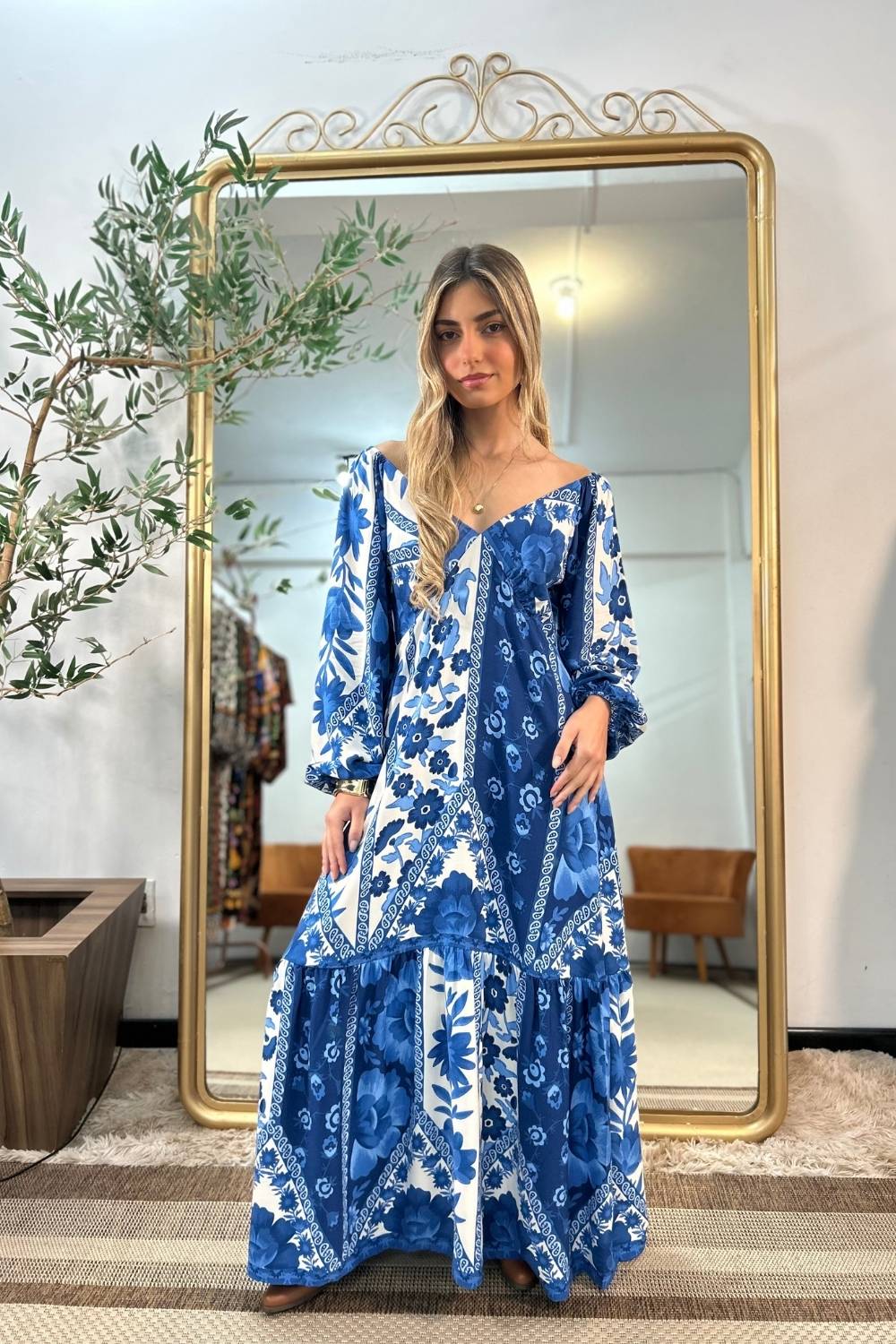 Vestido Carla Portugal Manga Longa