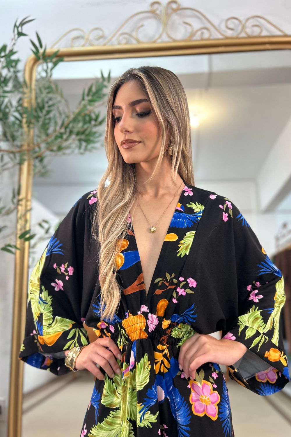 Vestido Celena Manga Longa