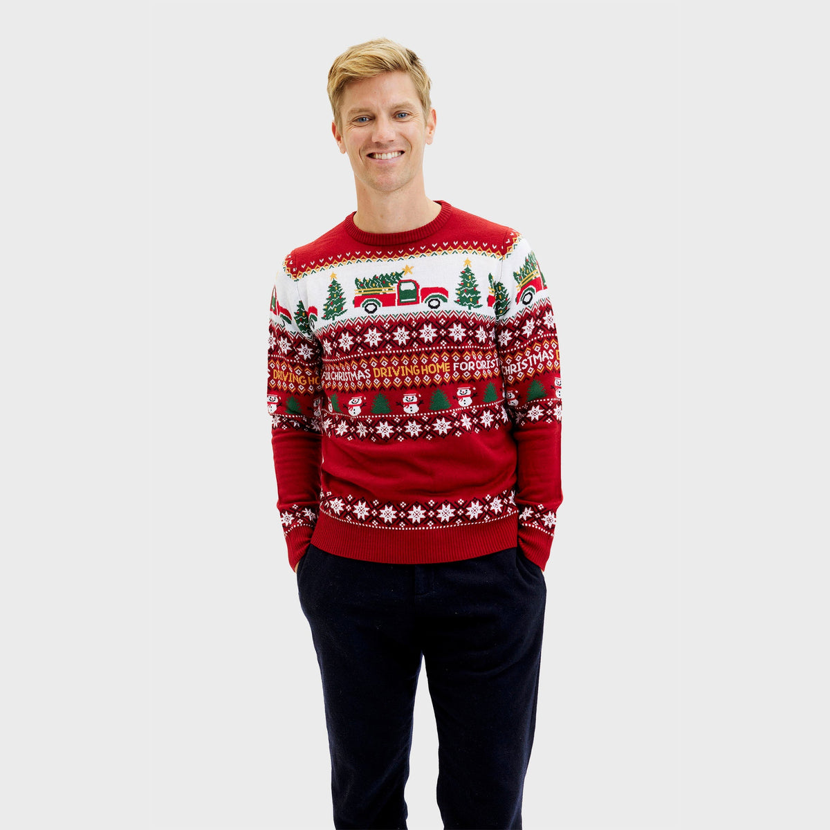 Driving Home For Christmas Christmas Sweater – Men