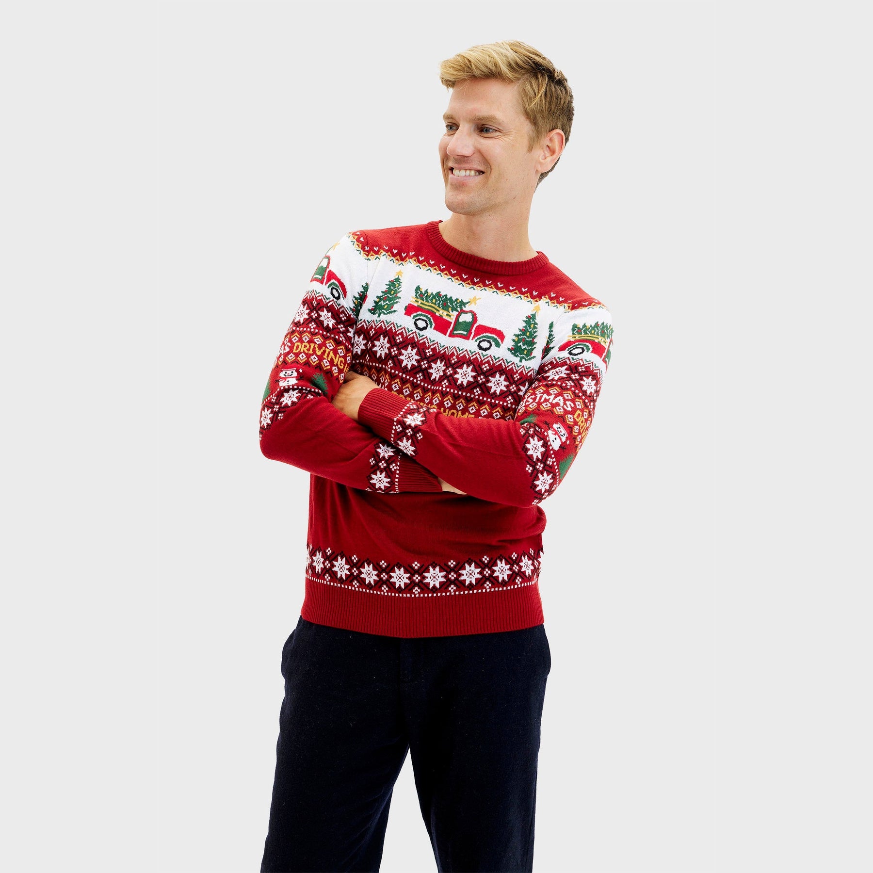 Driving Home For Christmas Christmas Sweater – Men