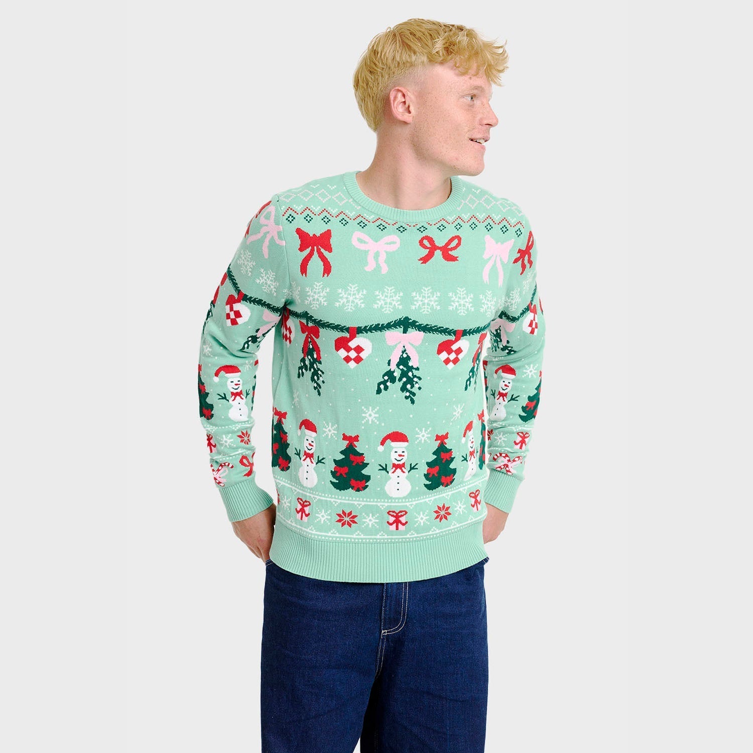 Christmas Sweater with Bow – Men