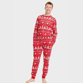 Christmas Cookie Christmas Pajamas Red – Men
