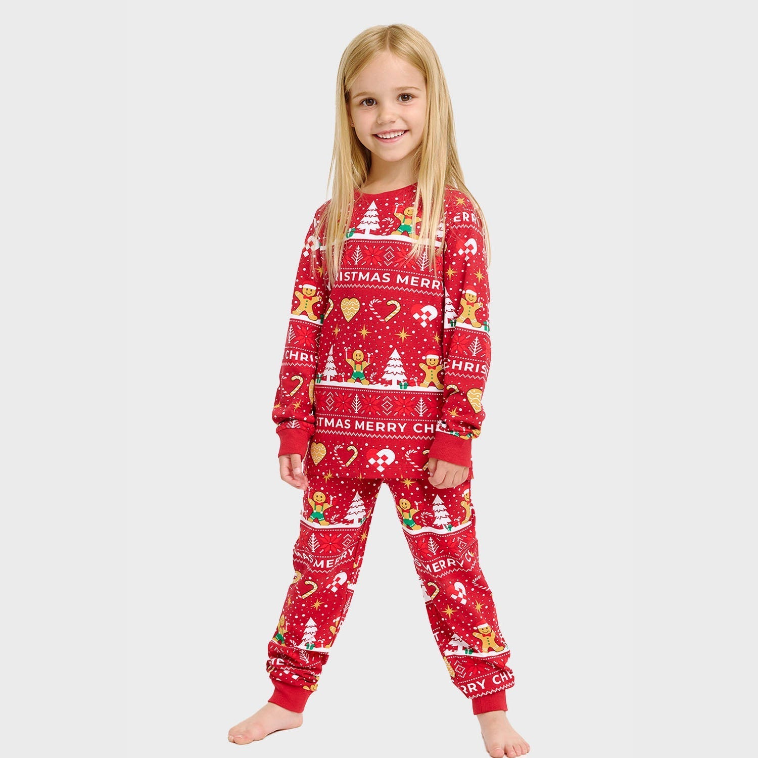 Christmas Cookie Christmas Pajamas Red – Kids