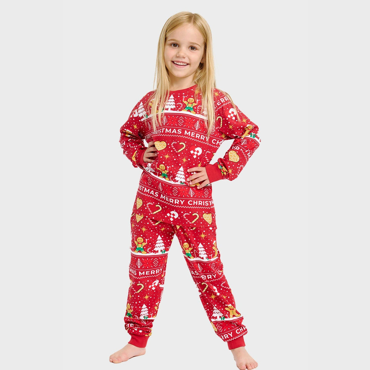Christmas Cookie Christmas Pajamas Red – Kids