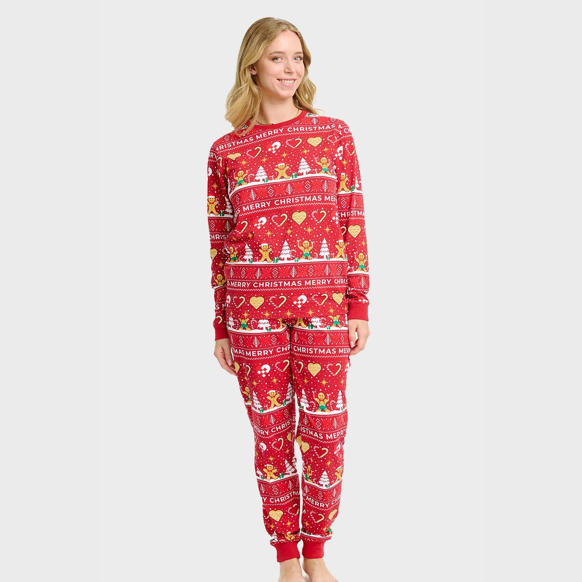 Christmas Cookie Christmas Pajamas Red – Women