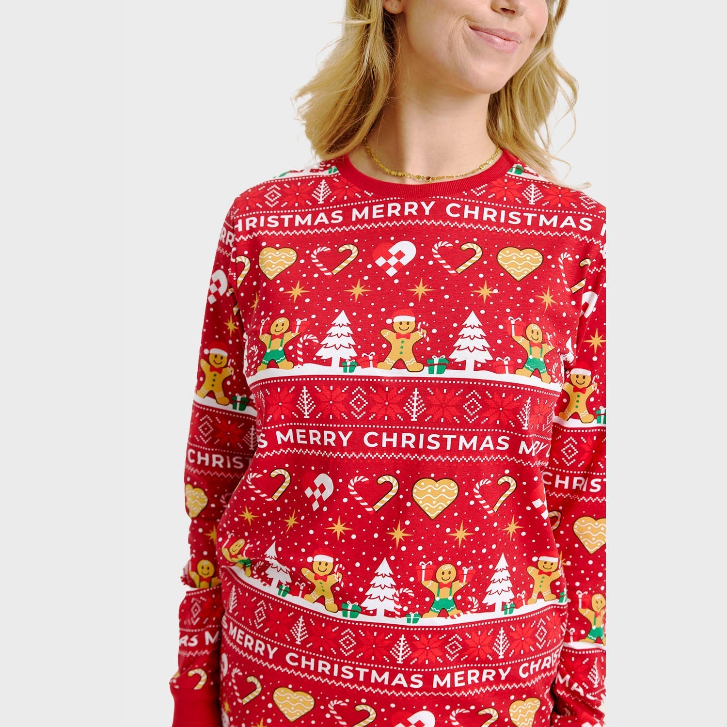 Christmas Cookie Christmas Pajamas Red – Women