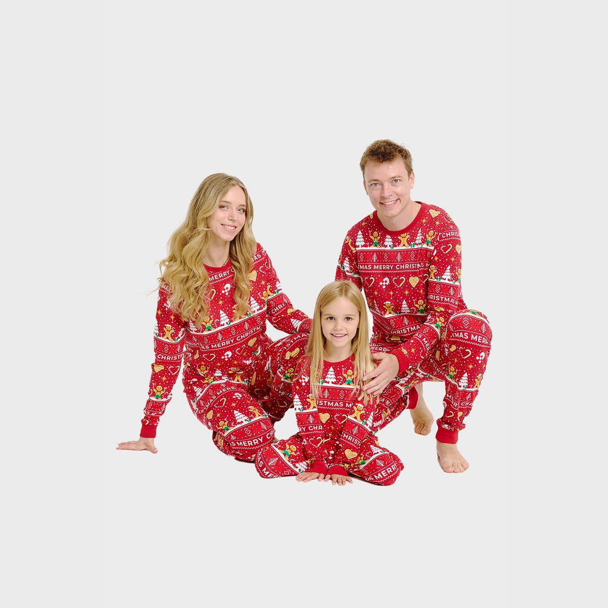Christmas Cookie Christmas Pajamas Red – Kids