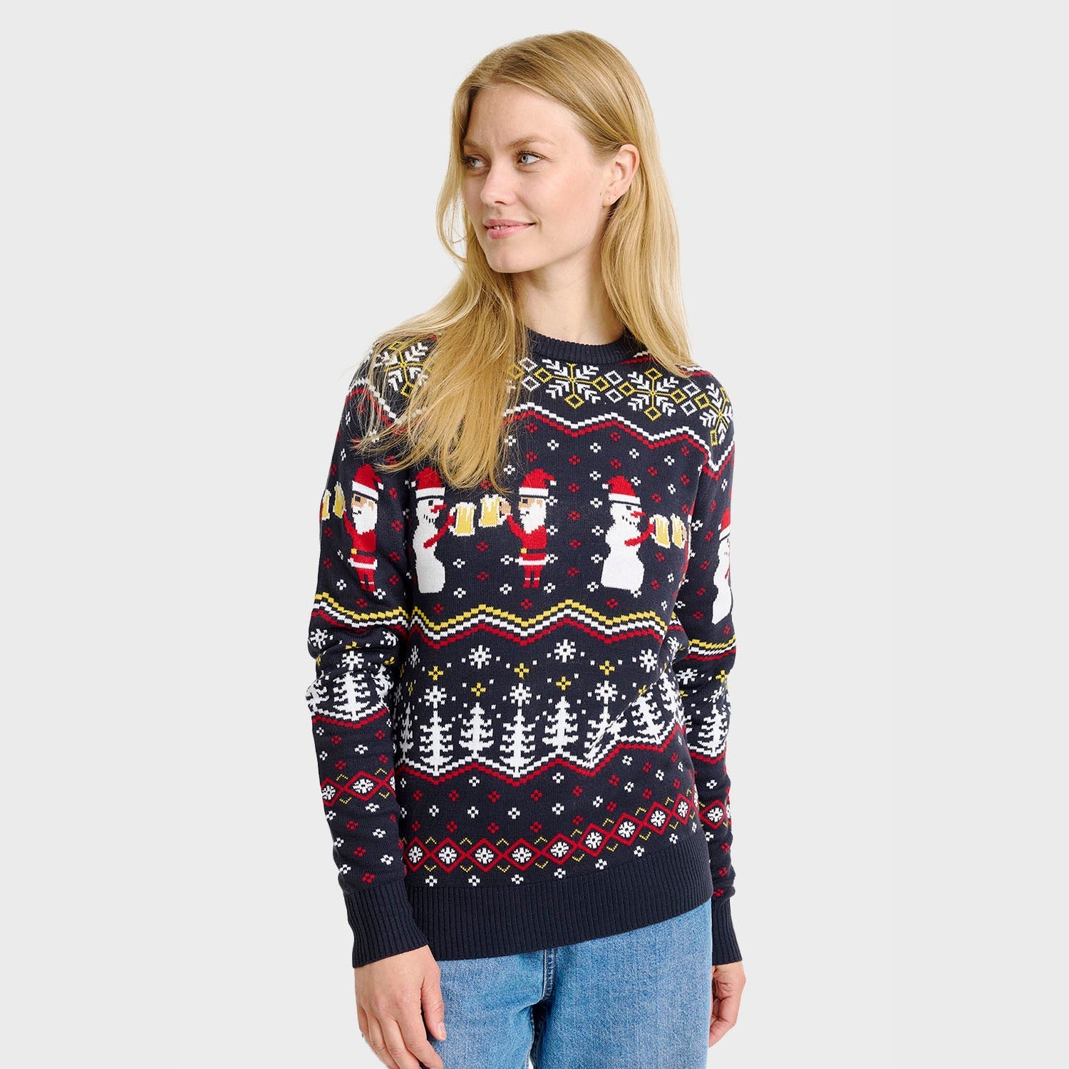 Cheers Santa Christmas Sweater - Women