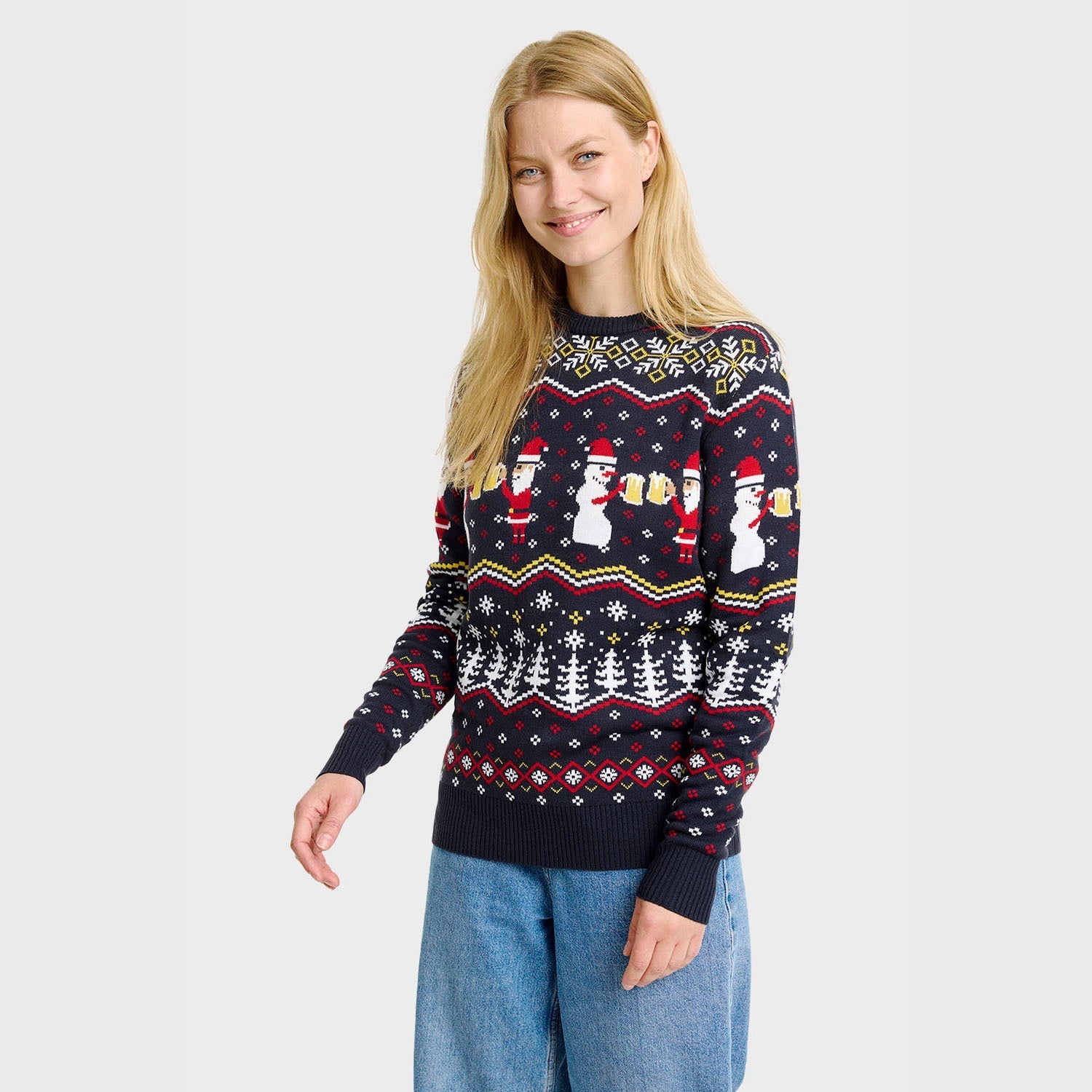 Cheers Santa Christmas Sweater - Women