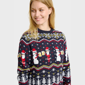 Cheers Santa Christmas Sweater - Women