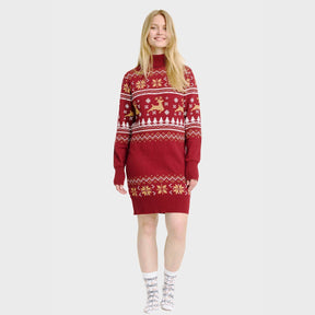 Christmas Dress with Turtleneck – Women