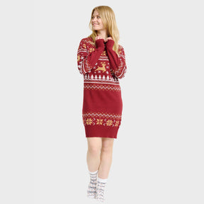 Christmas Dress with Turtleneck – Women