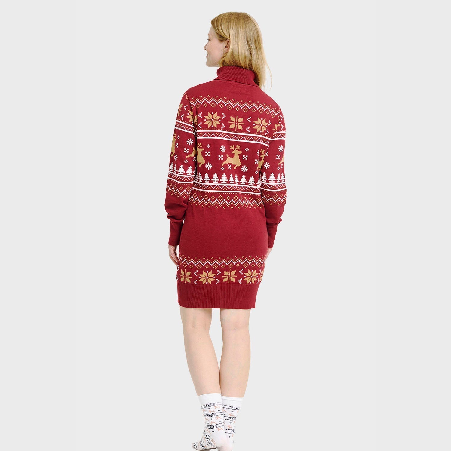 Christmas Dress with Turtleneck – Women