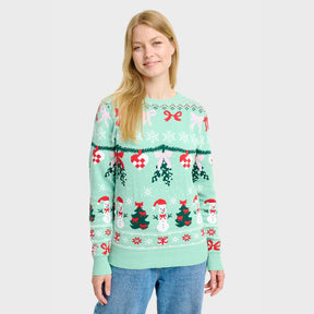 Christmas Sweater with Bow – Women