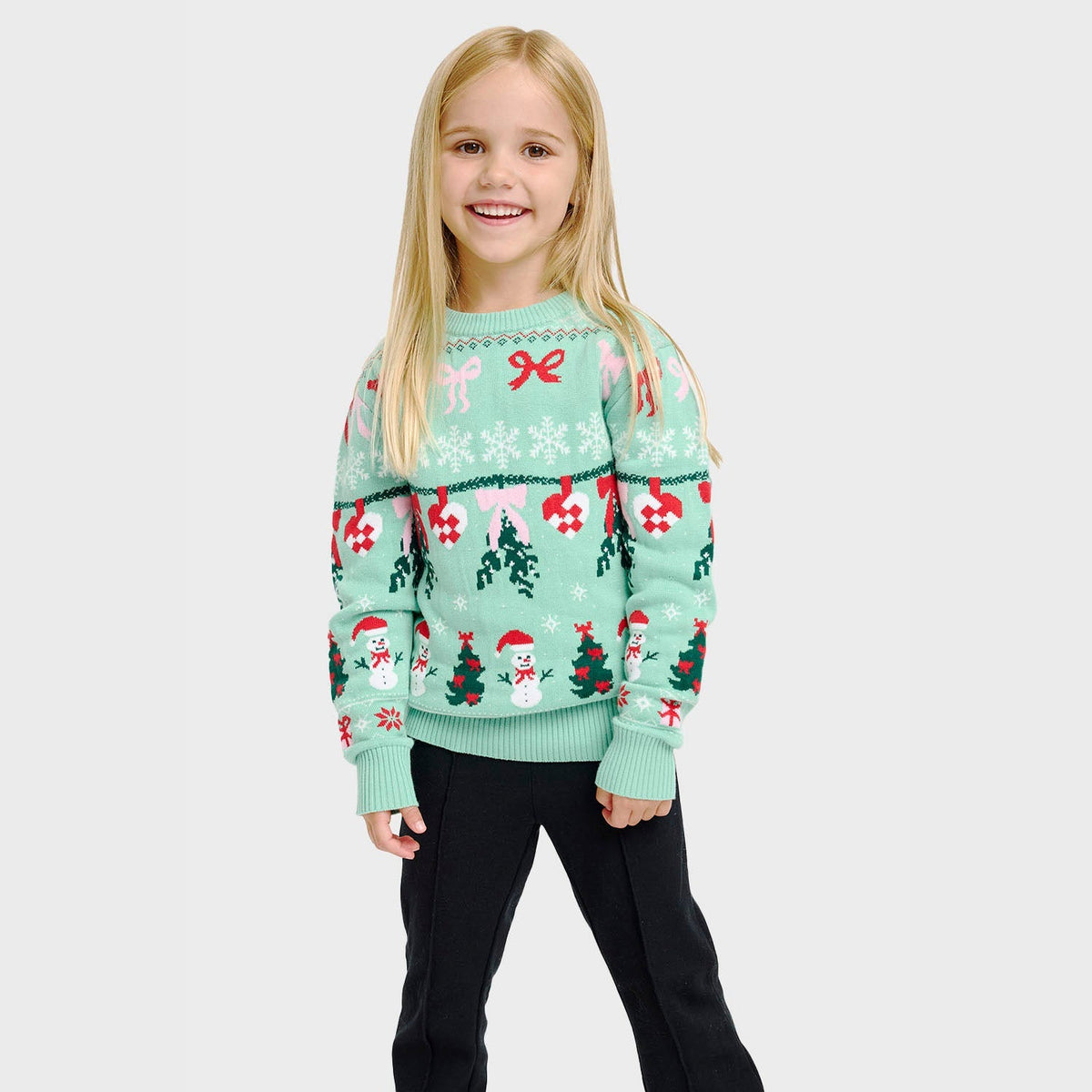 Christmas Sweater with Bow – Kids