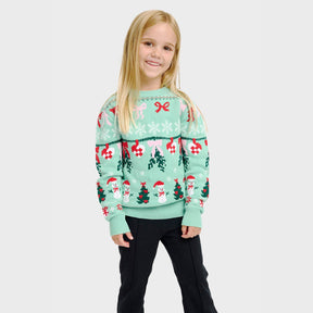 Christmas Sweater with Bow – Kids