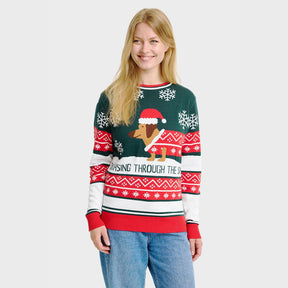 Dashing Around Christmas Sweater – Women