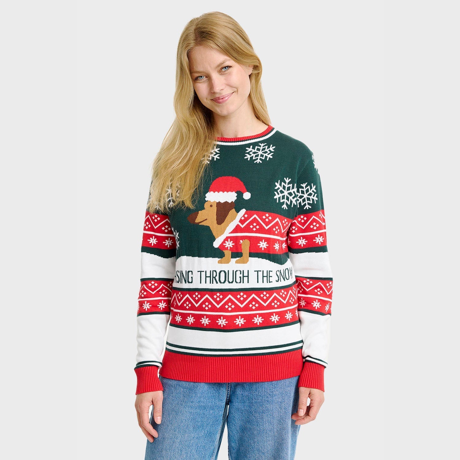 Dashing Around Christmas Sweater – Women
