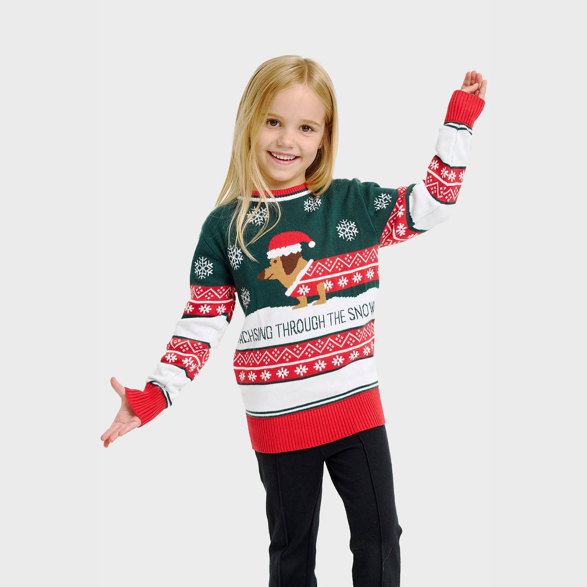 Dashing Around Christmas Sweater – Kids