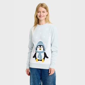 Cute Penguin Christmas Sweater – Women