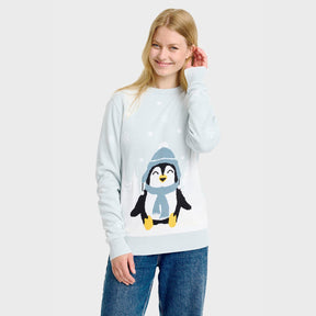 Cute Penguin Christmas Sweater – Women