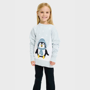 Cute Penguin Christmas Sweater – Kids