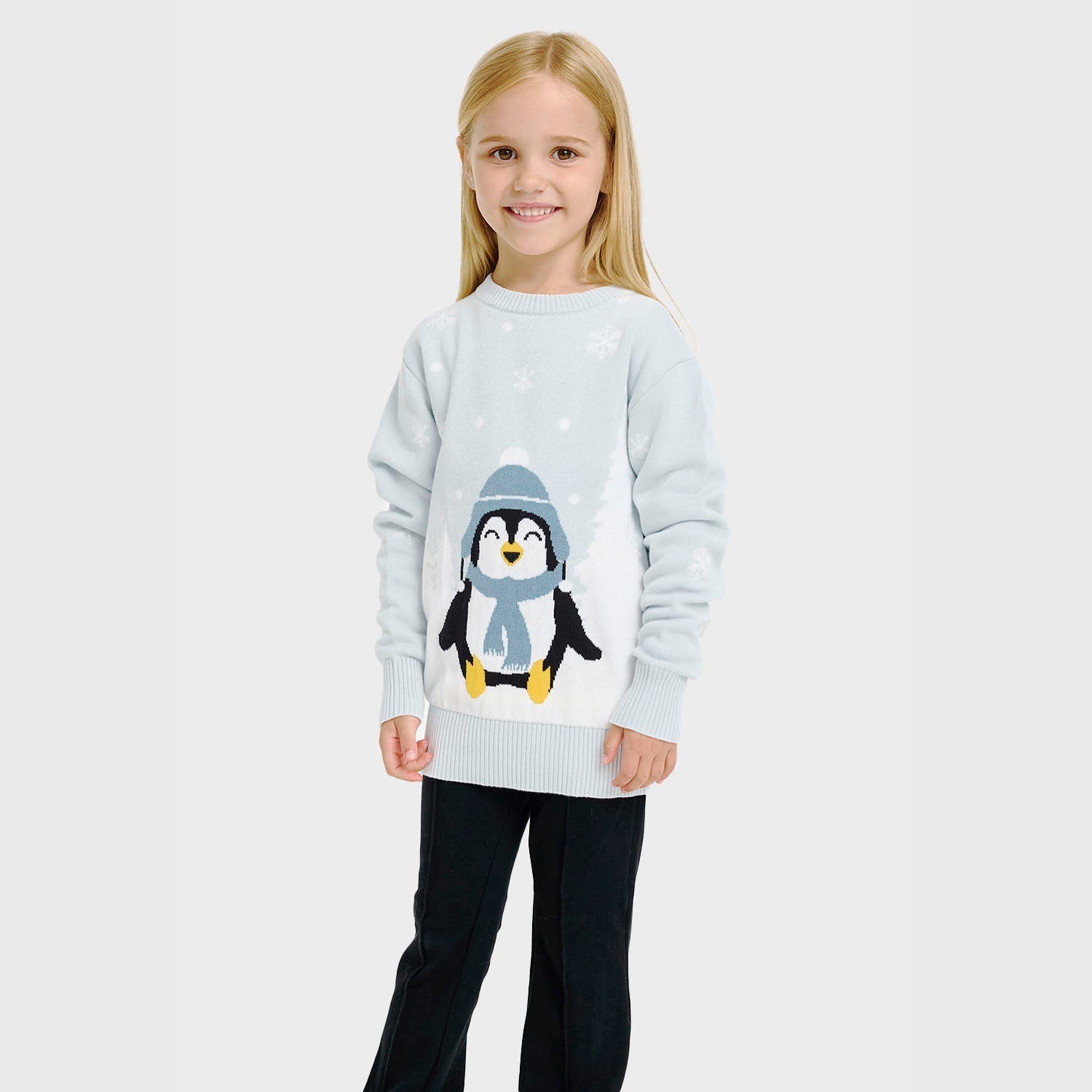 Cute Penguin Christmas Sweater – Kids