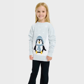 Cute Penguin Christmas Sweater – Kids