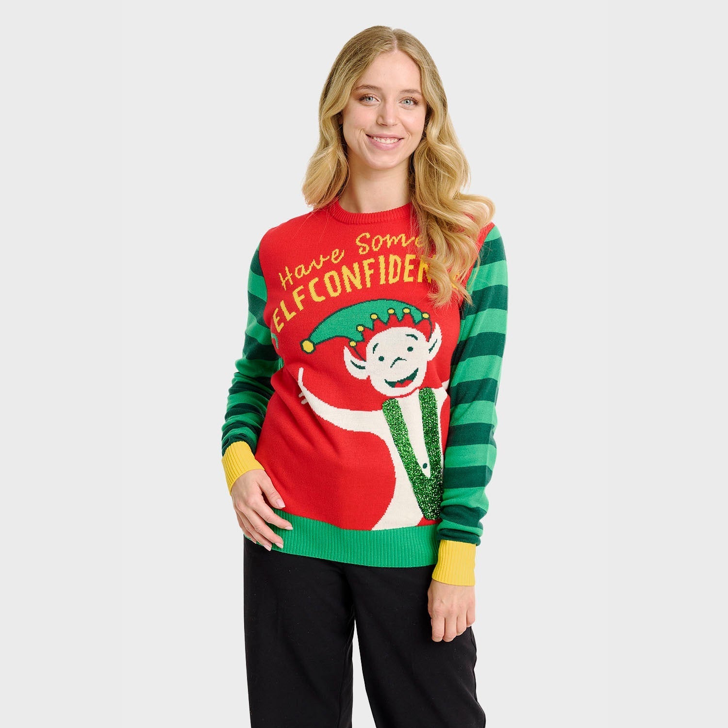 Elf Confidence Christmas Sweater – Women