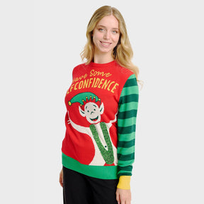 Elf Confidence Christmas Sweater – Women