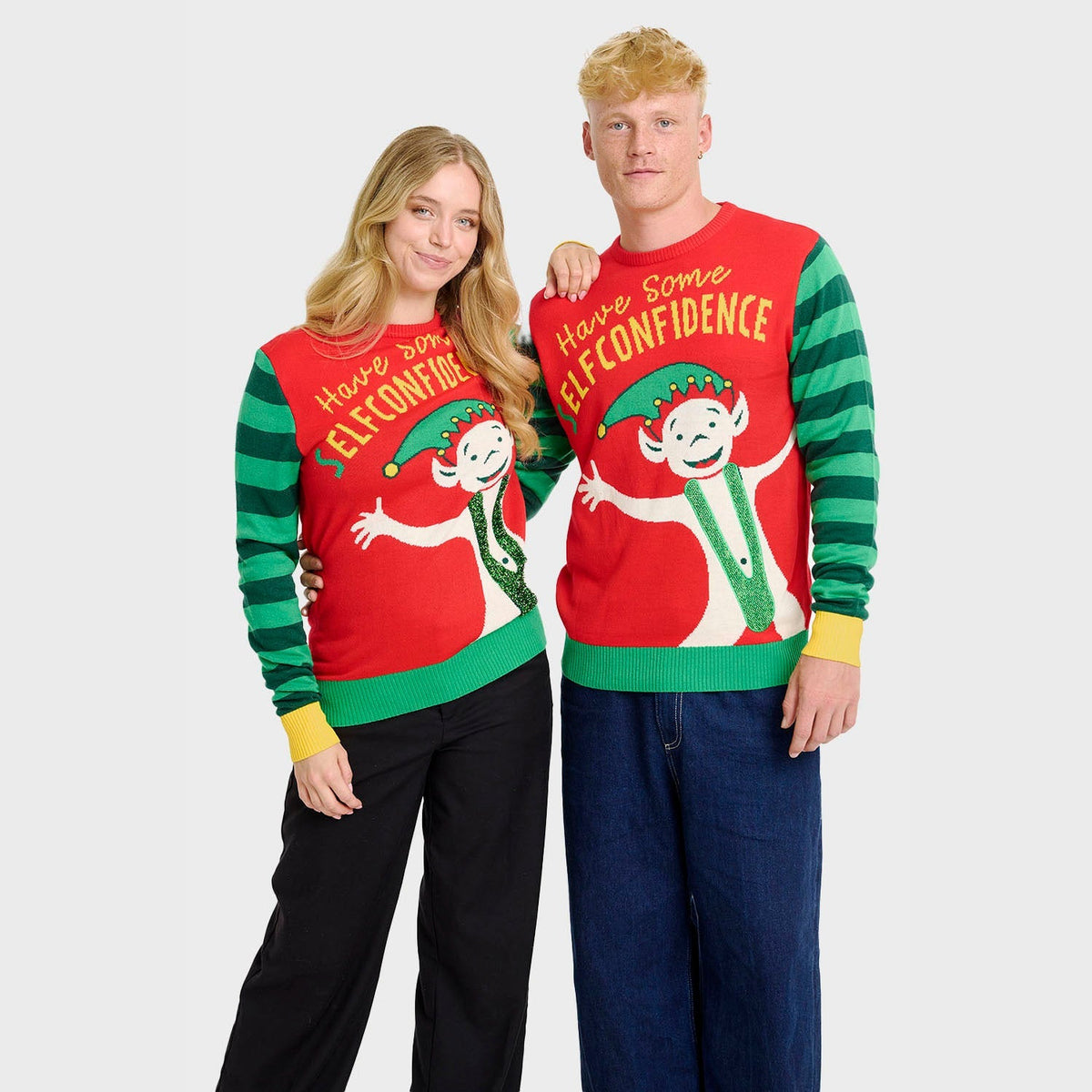 Elf Confidence Christmas Sweater – Men