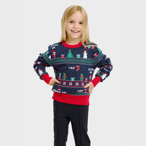 Vintage Gaming Christmas Sweater – Kids