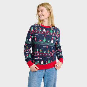 Vintage Gaming Christmas Sweater – Women