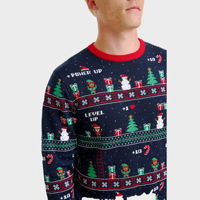 Vintage Gaming Christmas Sweater – Men