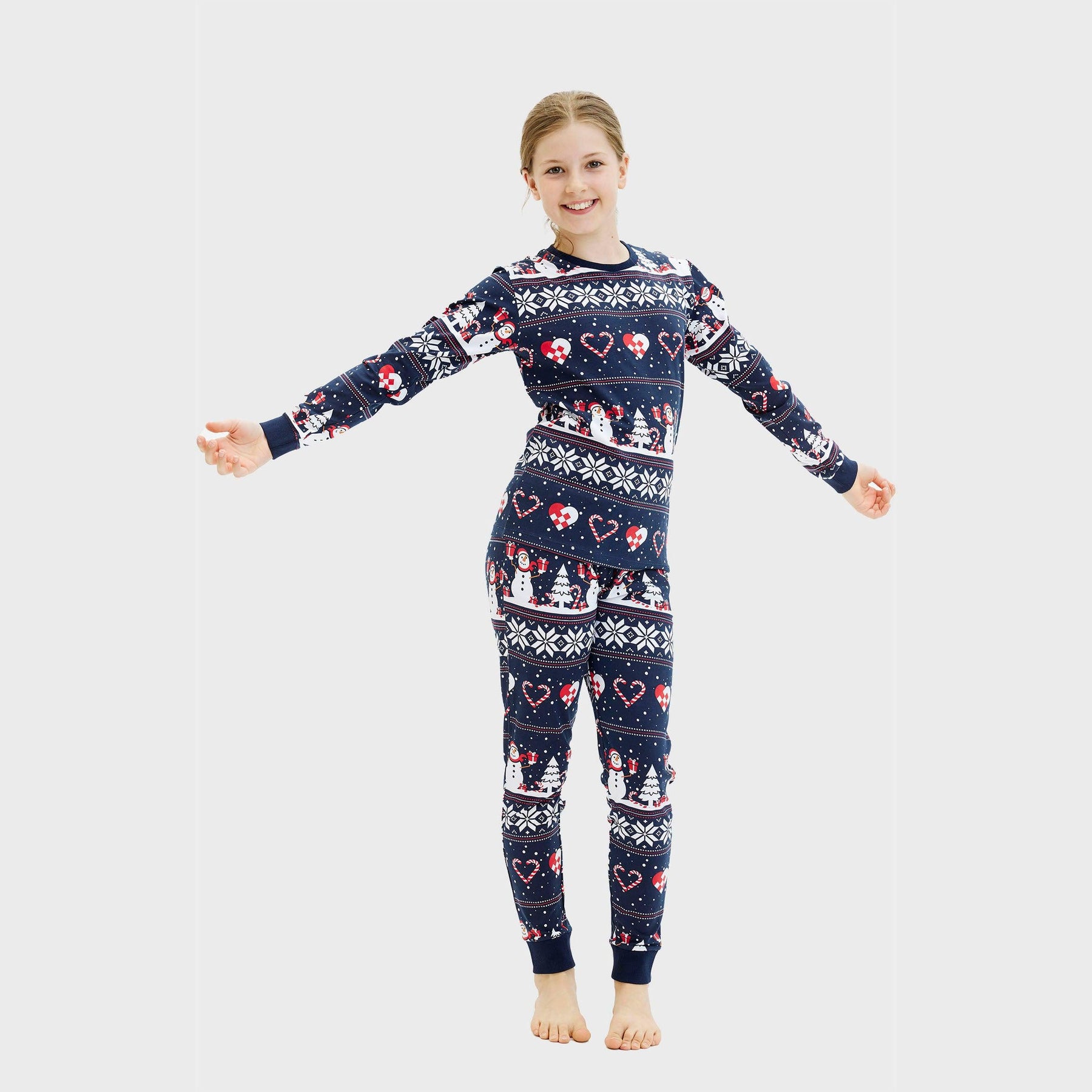 Christmas Heart Christmas Pajamas - Kids