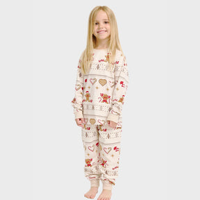 Christmas Cookie Christmas Pajamas Beige – Kids