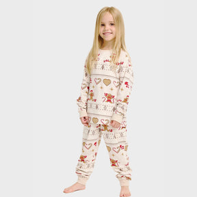 Christmas Cookie Christmas Pajamas Beige – Kids