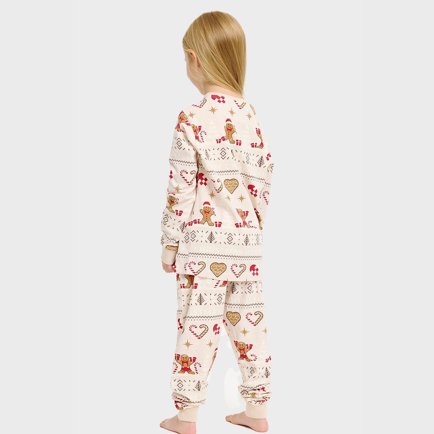 Christmas Cookie Christmas Pajamas Beige – Kids