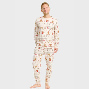 Christmas Cookie Christmas Pajamas Beige – Men