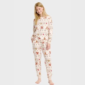 Christmas Cookie Christmas Pajamas Beige – Women