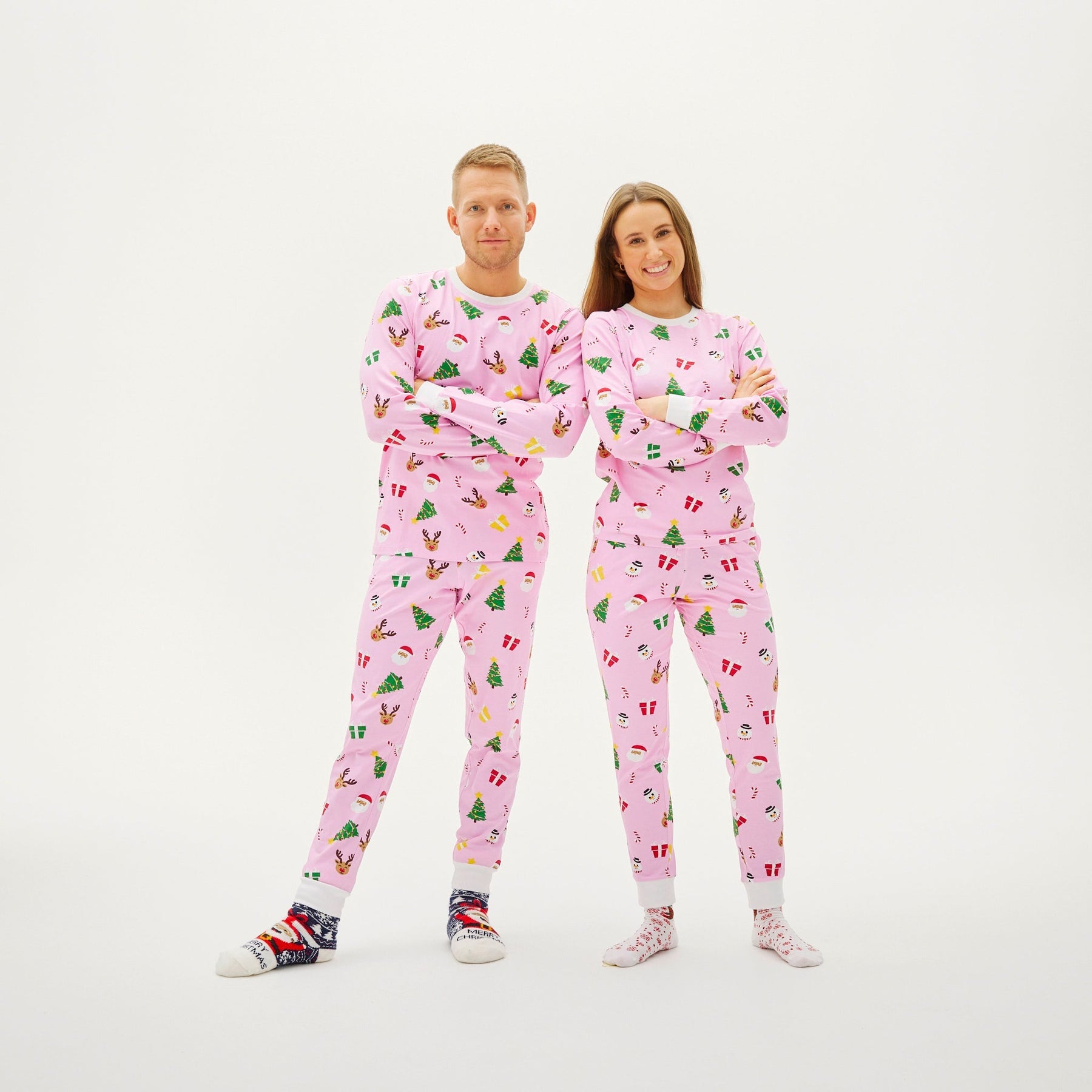 The Pinkish Christmas Pajama – Men