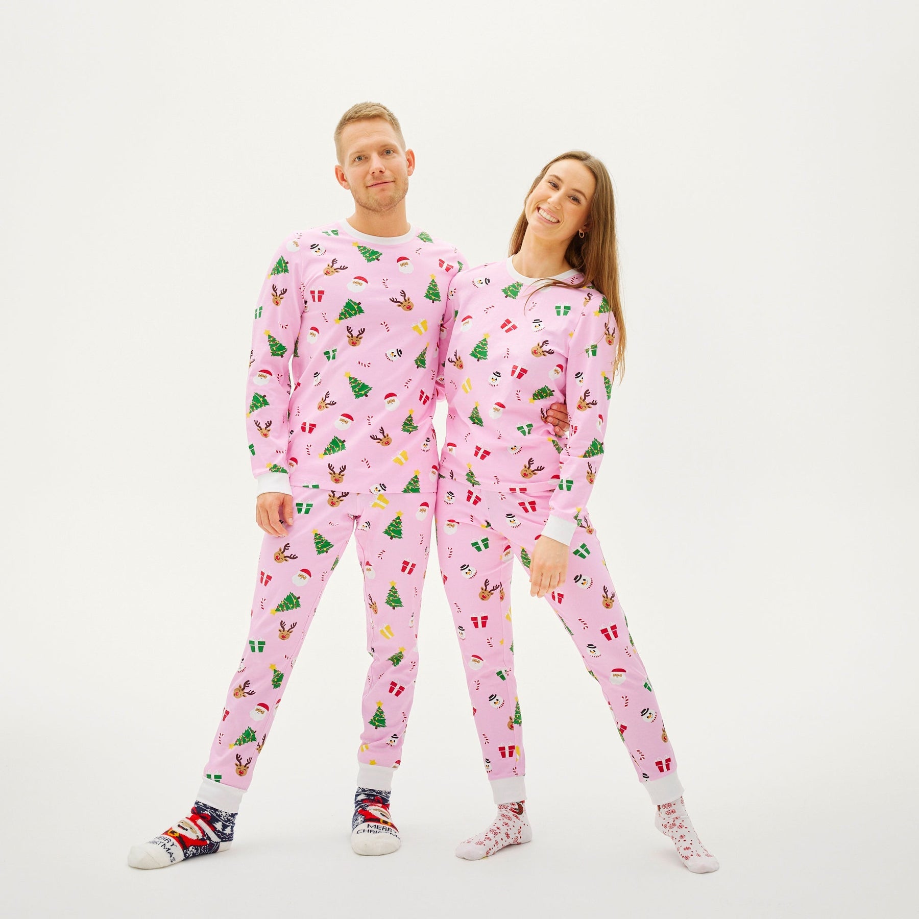 The Pinkish Christmas Pajama – Men