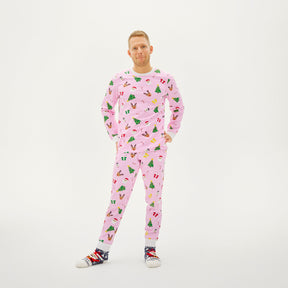 The Pinkish Christmas Pajama – Men