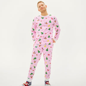 The Pinkish Christmas Pajama – Men