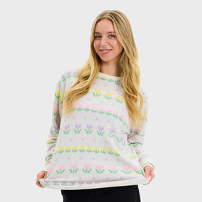 The Easter Lily Easter Sweater – Women